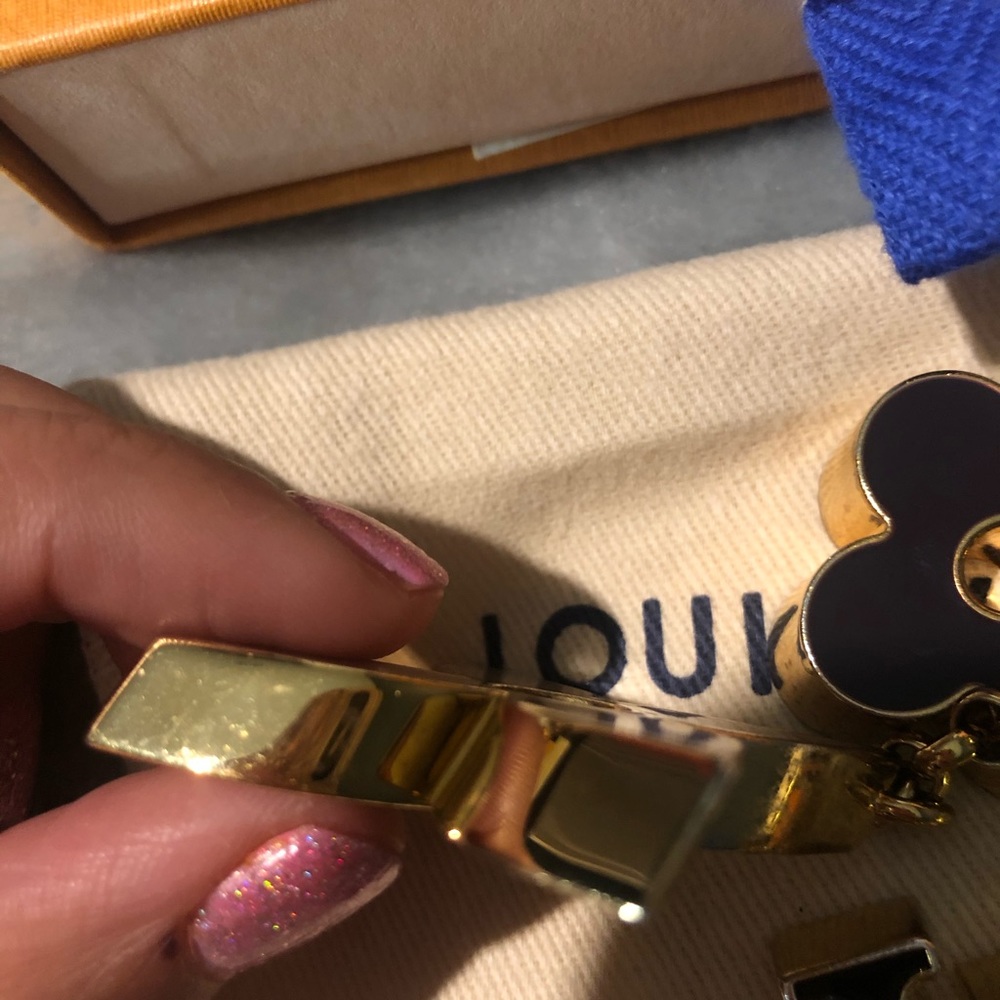 Fleur De Monogram Bag Charm - Picture 3 of 5
